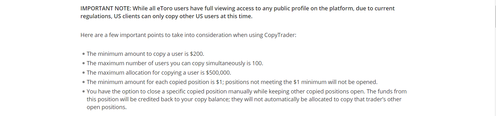 eToro USA Review CopyTrade restrictions eToro USA Review CopyTrade restrictions